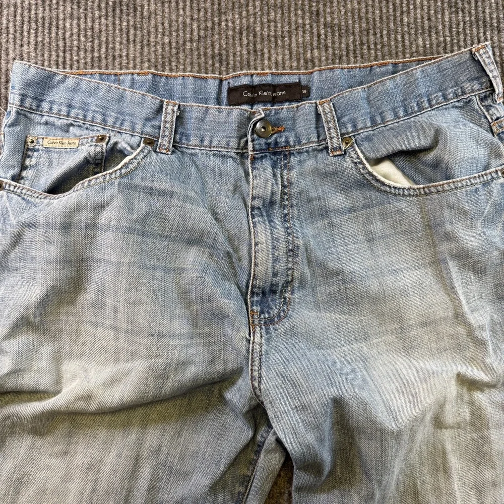 Calvin Klein Jeans Mens‎ 36x33 Light Wash 100% Cotton Denim Straight Fit